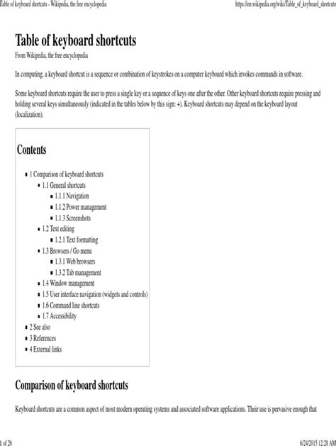 Wikipedia:Shortcut table/uppercase .